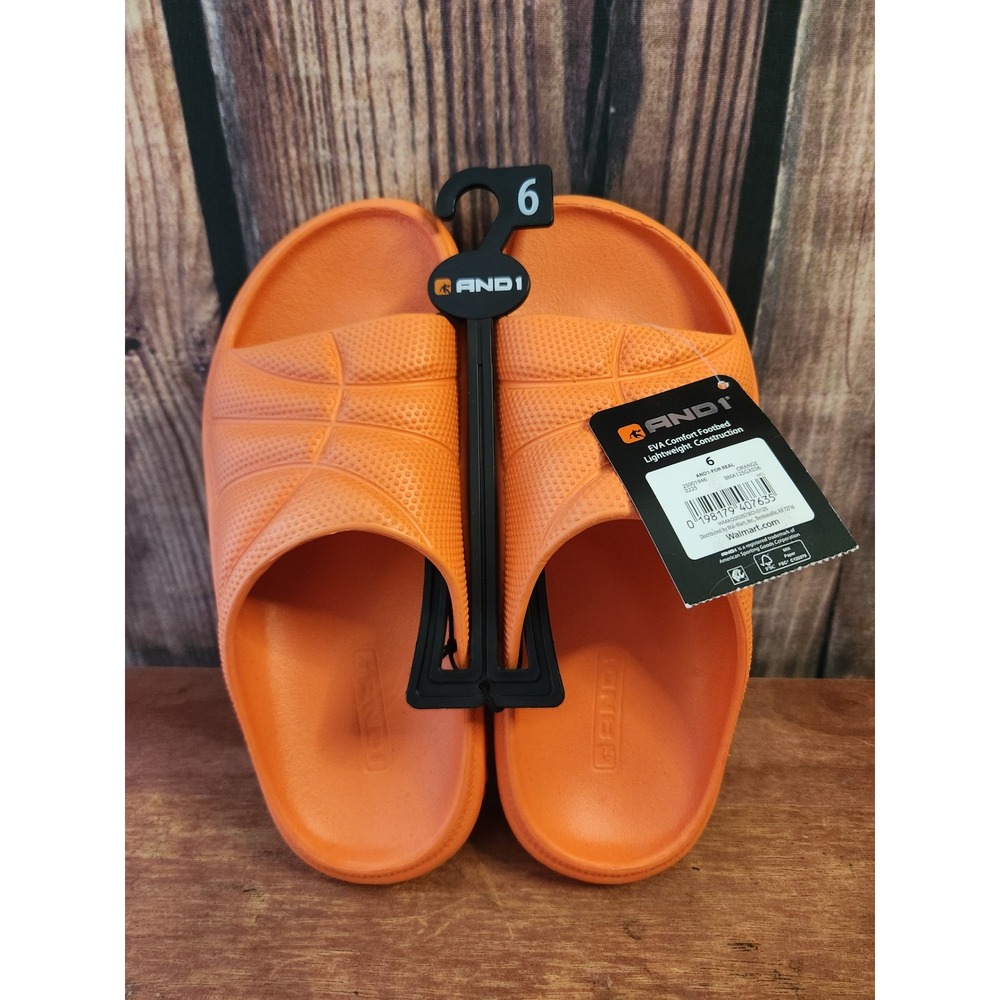 AND1 For Real Mens Orange EVA Comfort Slides Athletic Sandals Size 6 BMA125GX036